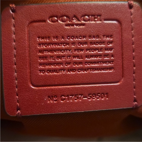 Coach Kelsey 59501 Crossbody Red Pebbled Leather EUC - Picture 10 of 15